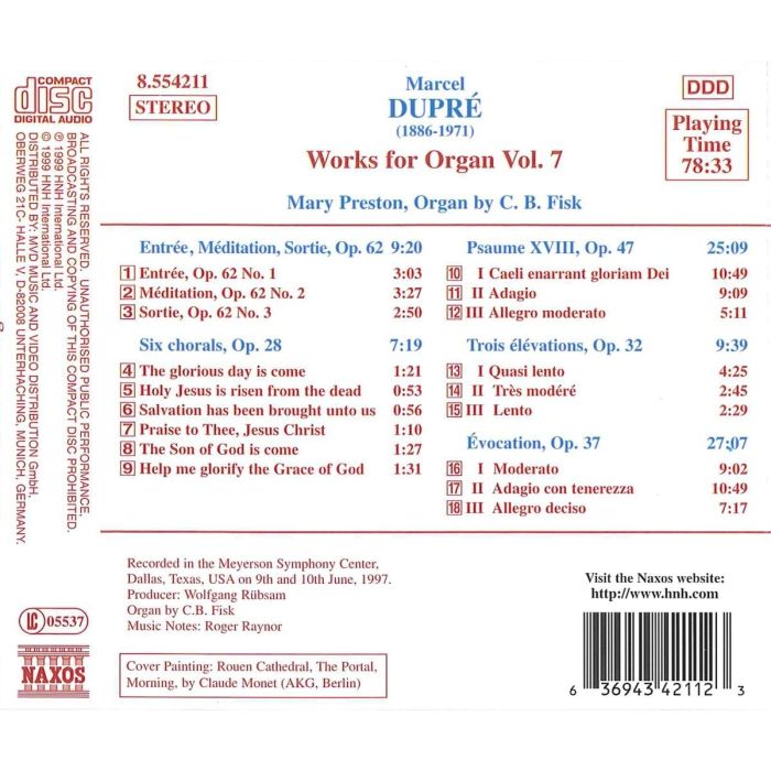 DUPRE: Works for Organ vol. 7 - slide-1