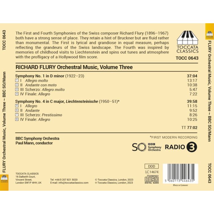 Flury: Orchestral Music Vol. 3 - slide-1