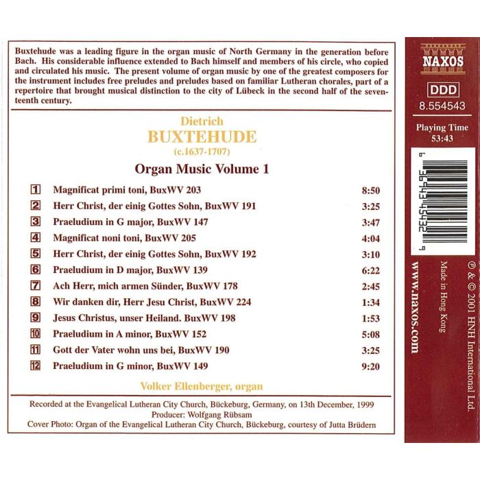 BUXTEHUDE: Organ Music vol. 1 - slide-1