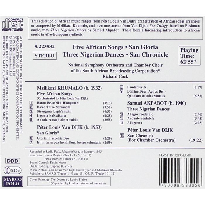 KHUMALO: 5 African Songs / VAN DIJK: San Gloria, San Chronicle - slide-1