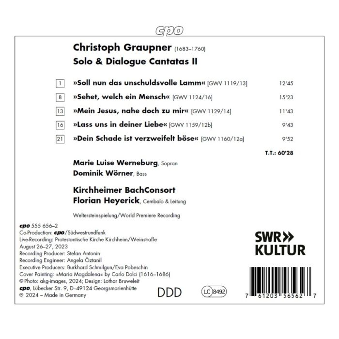 Graupner: Solo & Dialogue Cantatas II - slide-1