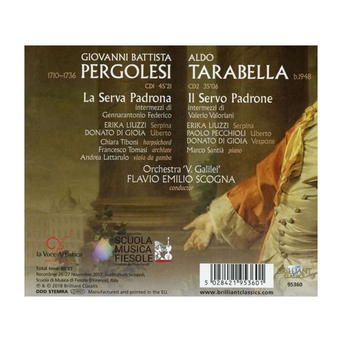 Pergolesi; Tarabella: La serva padrona, il servo padrone - slide-1
