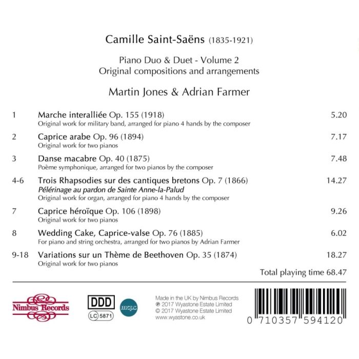 Saint-Saëns: Music for Piano Duo and Duet Vol. 2 - slide-1