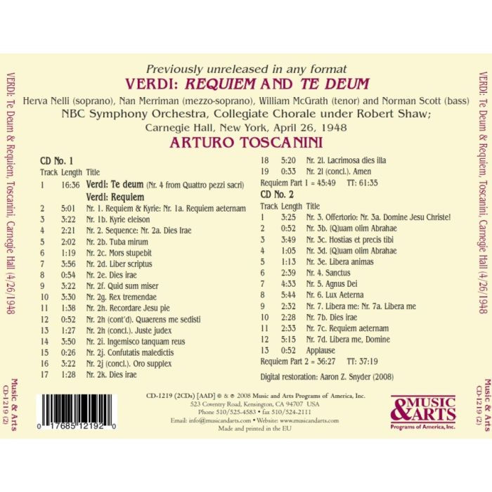 Verdi: Requiem and Te Deum - slide-1