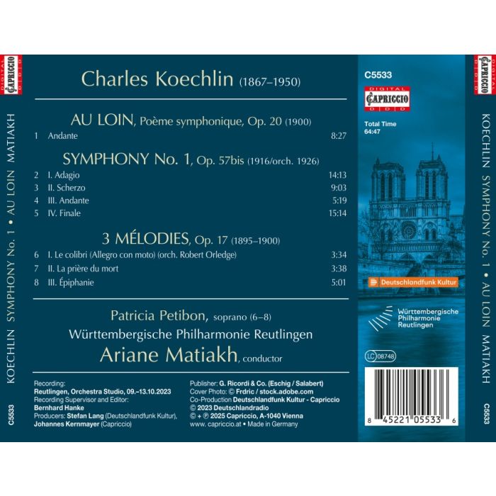 Koechlin: Symphony No. 1; Au loin; 3 Mélodies - slide-1