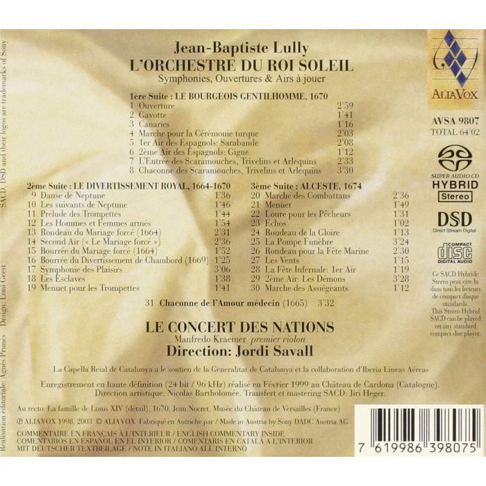 Lully - L'Orchestre du Roi Soleil - Symphonies, Ouvertures & Airs à jouer - slide-1