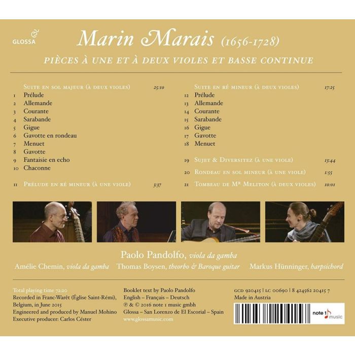 Marais: Pieces ? une et a deux violes et basse continue - slide-1