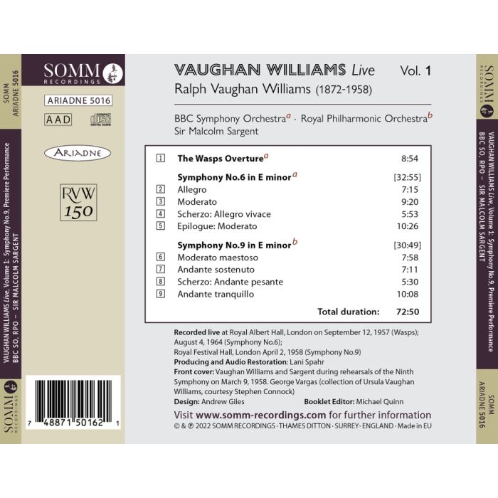 Vaughan Williams Live Vol. 1 - slide-1