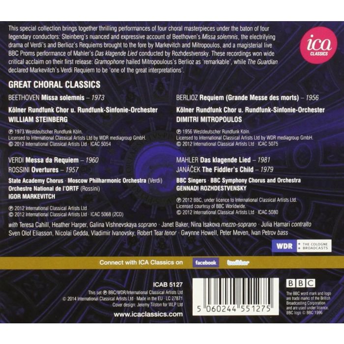 Great Choral Classics - Beethoven: Missa solemnis, Verdi: Requiem, Berlioz: Requiem, Mahler: Das klagende Lied - slide-1