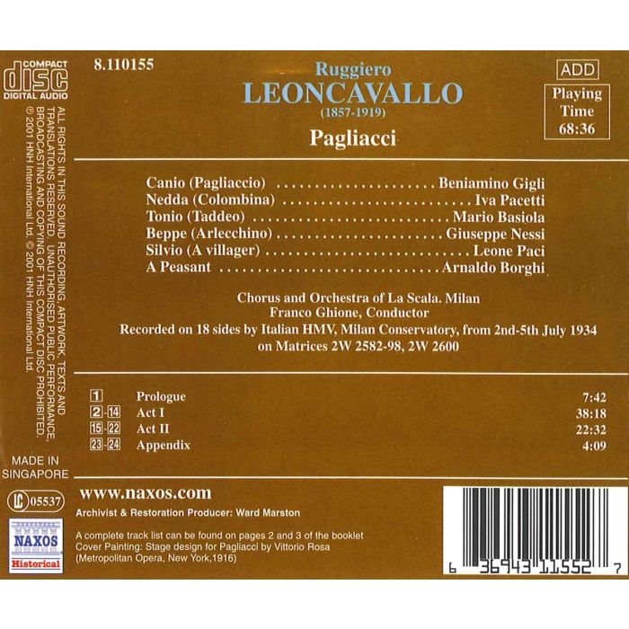 LEONCAVALLO: Pagliacci - slide-1
