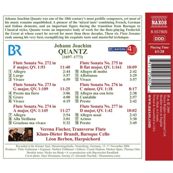 Quantz: Flute Sonatas Nos. 272-277 - slide-1