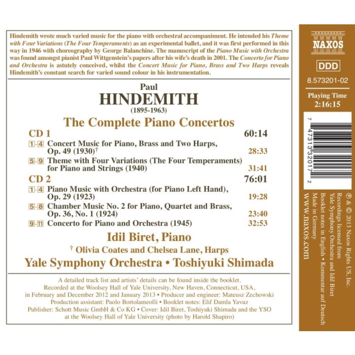 Hindemith: The Complete Piano Concertos - slide-1
