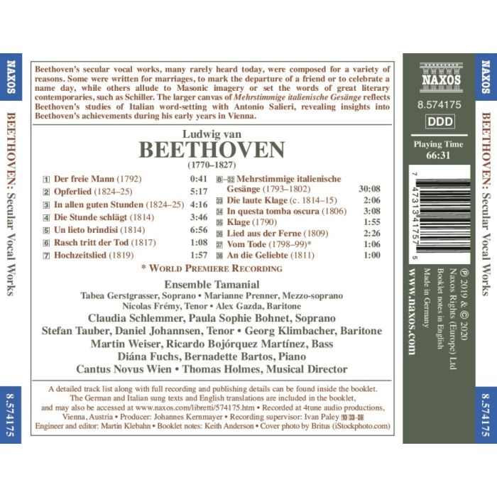 Beethoven: Secular Vocal Works - slide-1