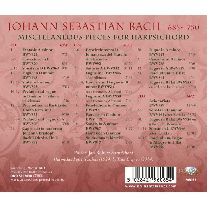 Bach: Miscellaneous Pieces for Harpsichord - slide-1