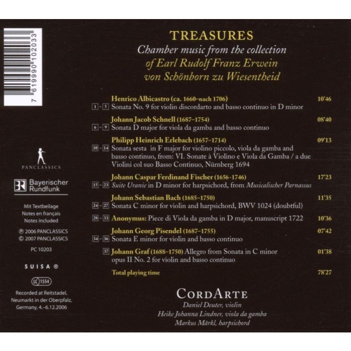 Treasures: Chamber Music from the Collection of Earl Rudolf Franz Erwein von Schonborn zu Wiesentheid - slide-1