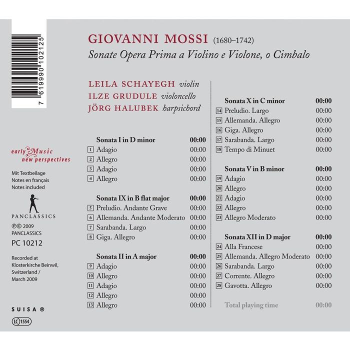 Mossi: Sonate Opera Prima a Violino e Violone, o Cimbalo - slide-1
