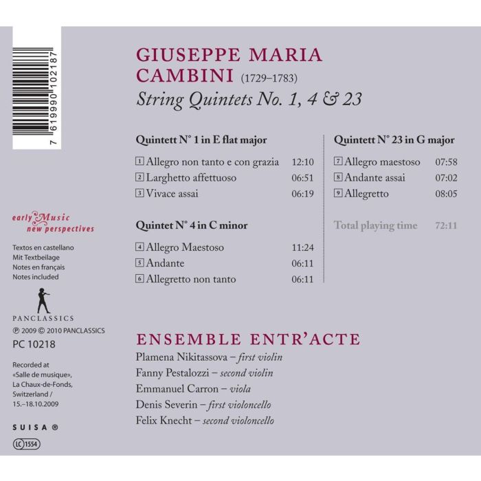Cambini: String Quintets Nos. 1, 4 & 23 - slide-1