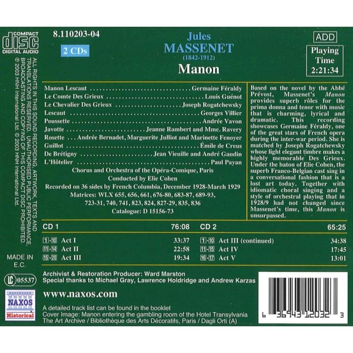 MAssenet: Manon (1928-1929) - slide-1