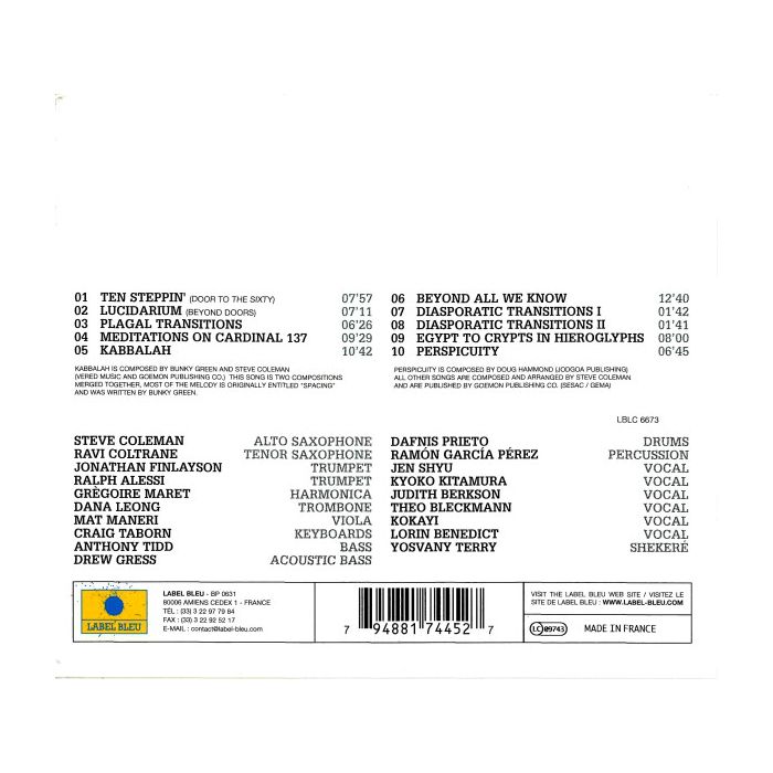 Steve Coleman And Five Elements: Lucidarium - slide-1