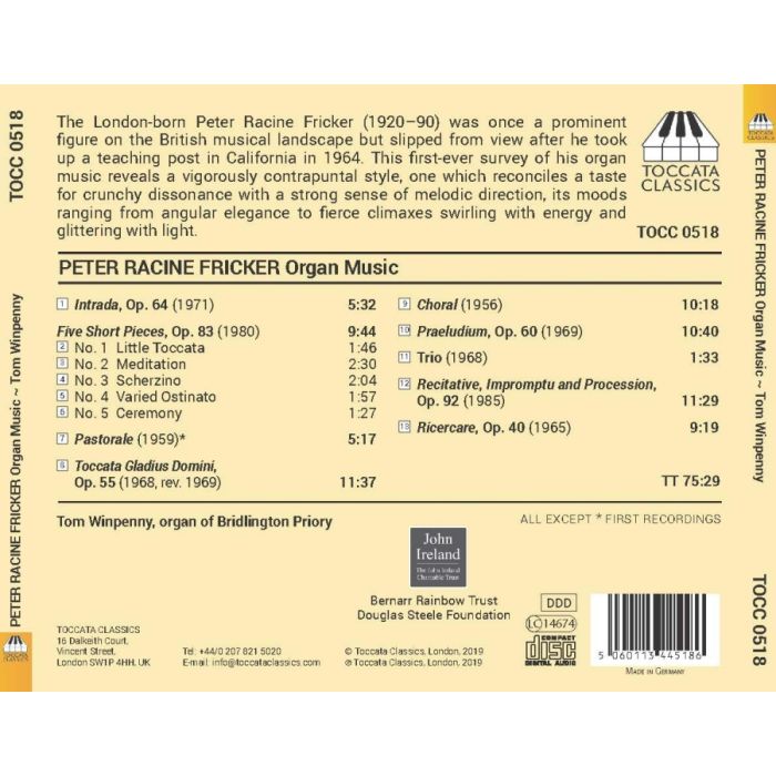 Fricker: Organ Music - slide-1