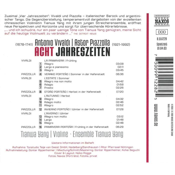 VIVALDI  /  PIAZZOLLA: 8 Jahreszeiten - slide-1