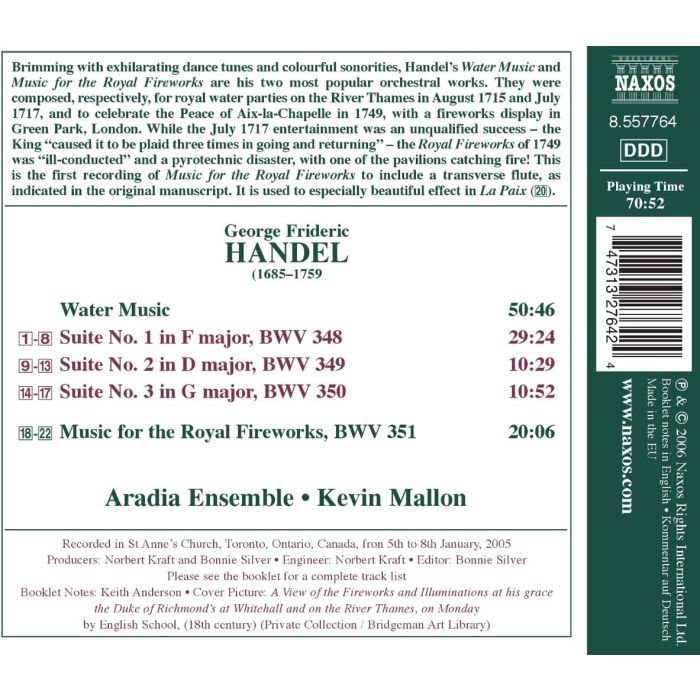 Handel: Water Music, Music for the Royal Fireworks - slide-1