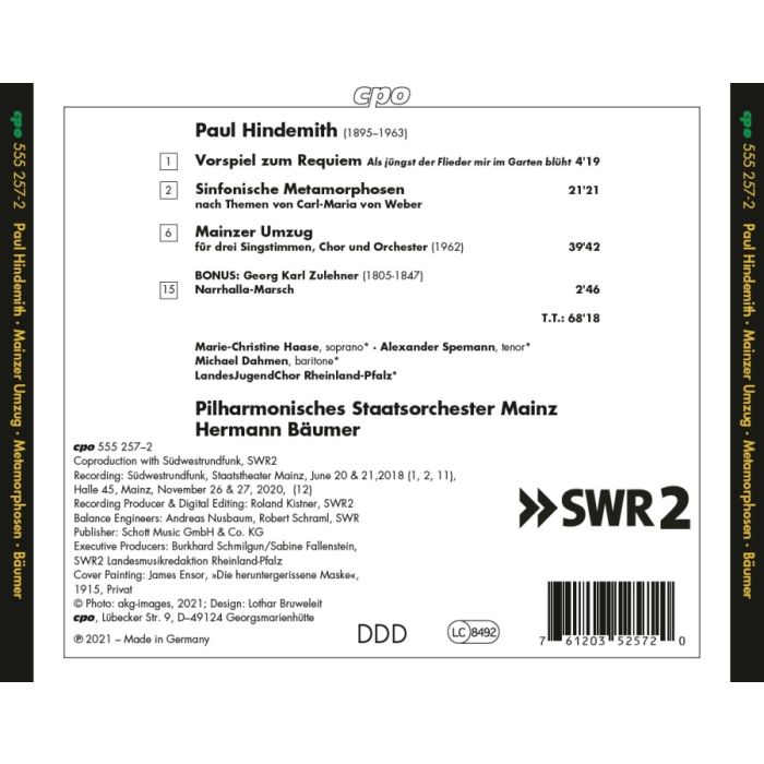 Hindemith: Mainzer Umzug; Symphonische Metamorphosen - slide-1