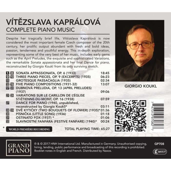 Kaprálová: Complete Piano Music - slide-1