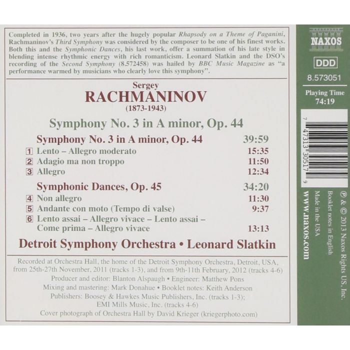 Rachmaninov: Symphony No. 3, Symphonic Dances - slide-1