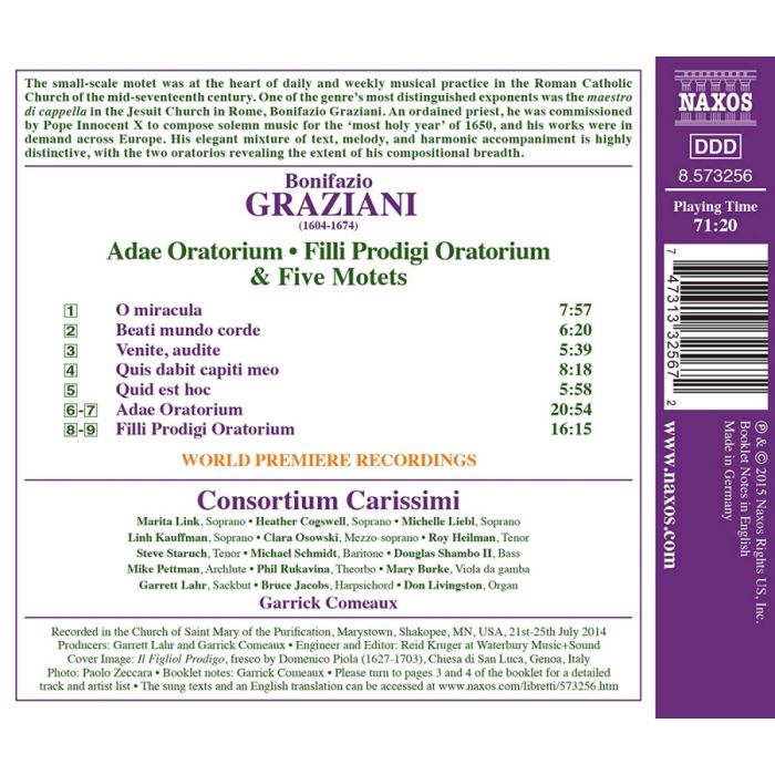 Graziani: Adae Oratorium Filli Prodigi Oratorium & Five Motets - slide-1