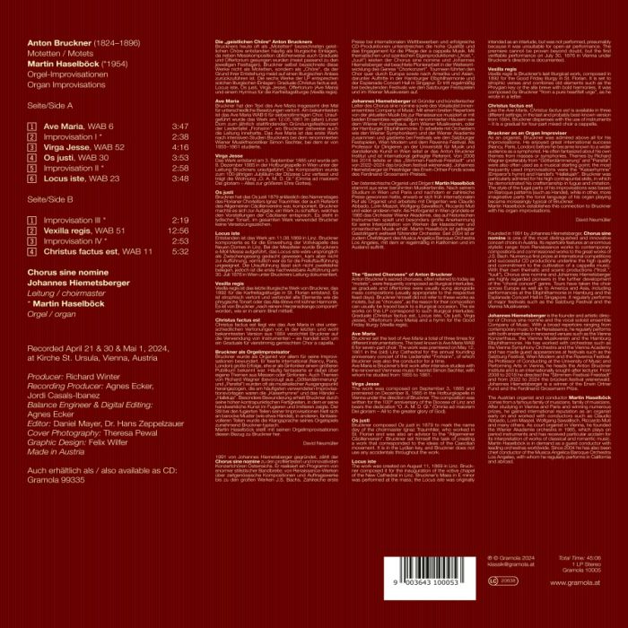 Bruckner: Motets & Organ Improvisations (LP) - slide-1