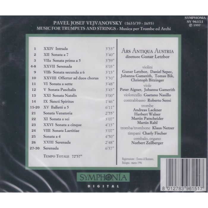 Vejvanovsky: Music for Trumpets and Strings - slide-1