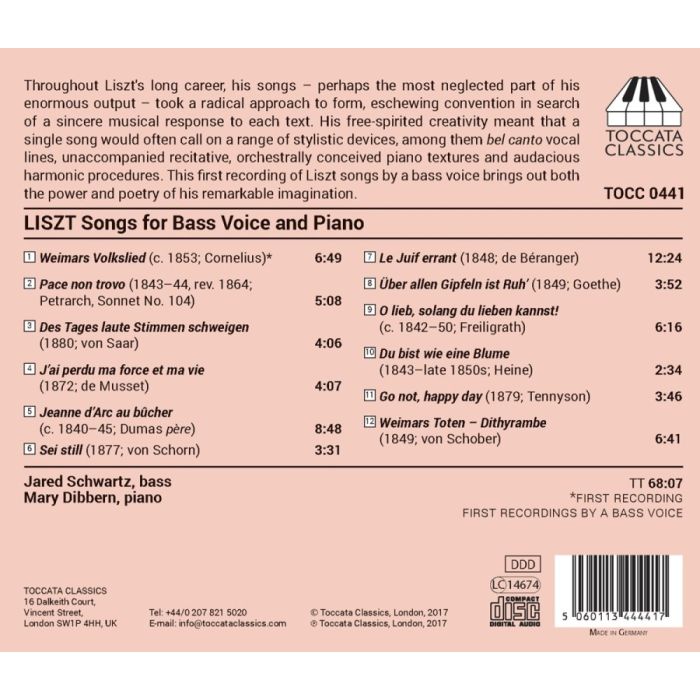 Liszt: Songs for Bass Voice and Piano - slide-1