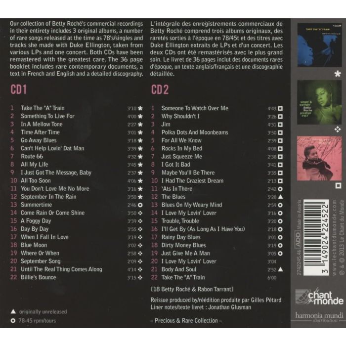 Betty Roché: Precious & Rare -  The complete (1941-1961) - slide-1