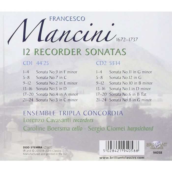 Mancini: Complete Recorder Sonatas - slide-1