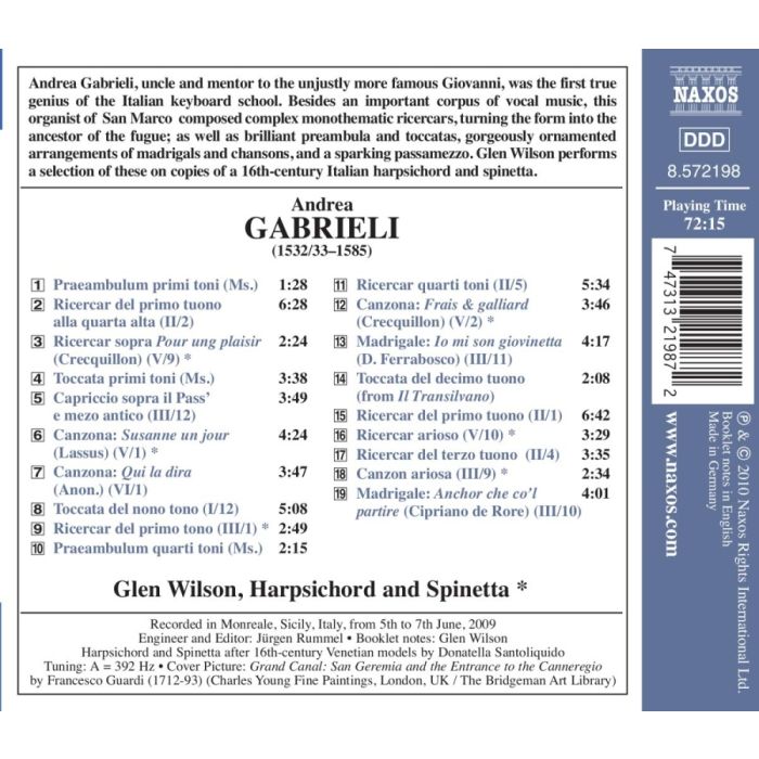 Gabrieli: Keyboard Music - slide-1