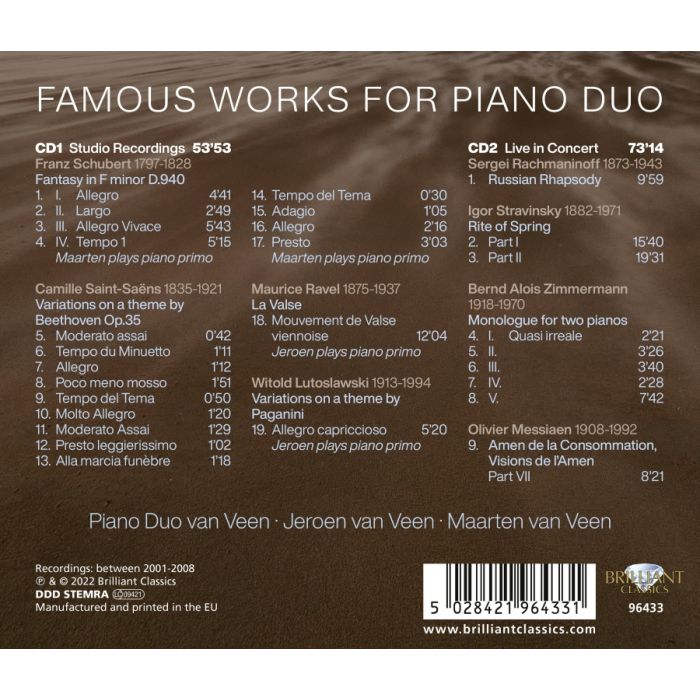 Famous Works for Piano Duo - slide-1