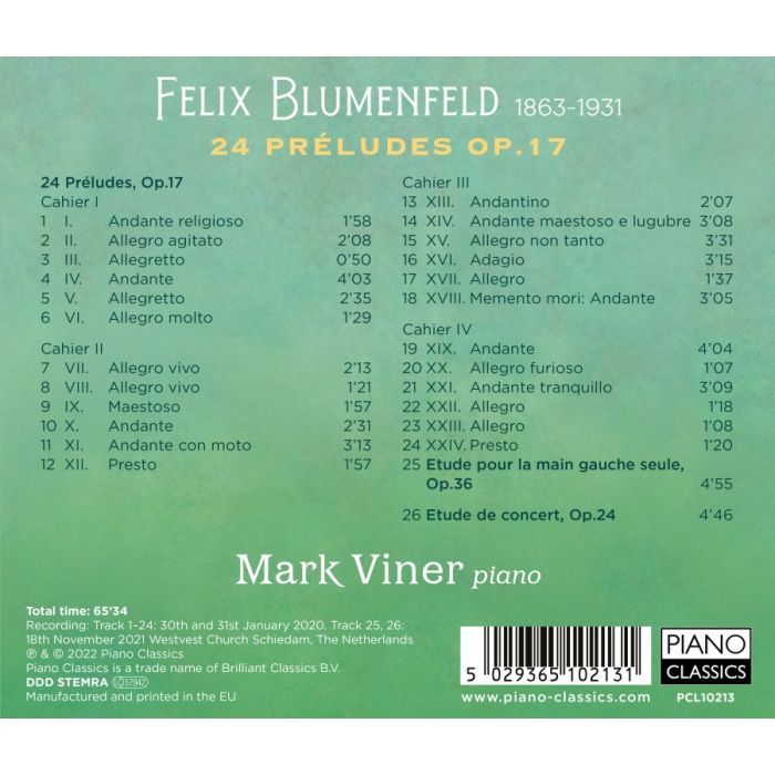 Blumenfeld: 24 Preludes Op.17 - slide-1