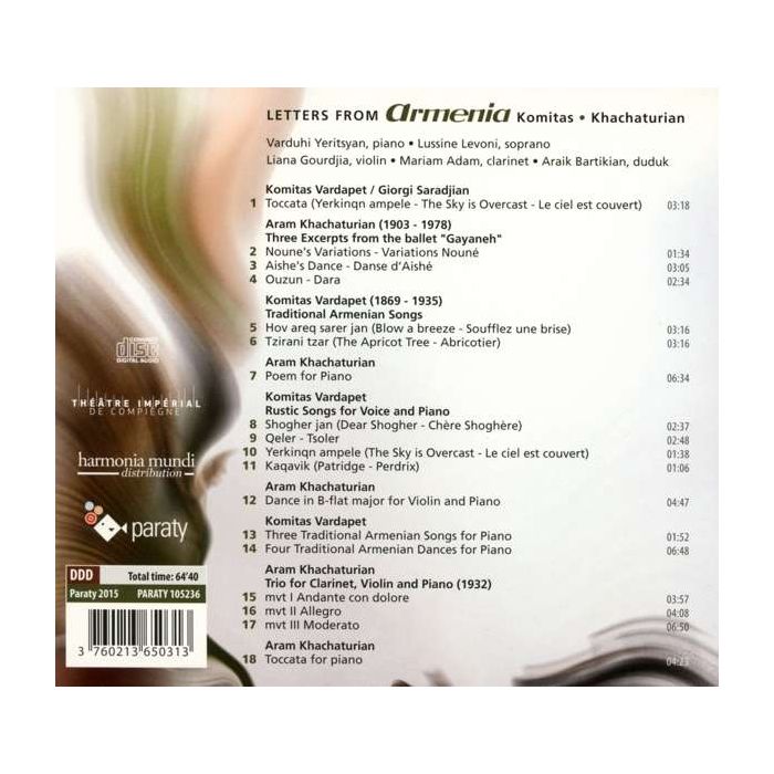 Komitas & Khachaturian: Letters from Armenia - Komitas & Khachaturian - slide-1