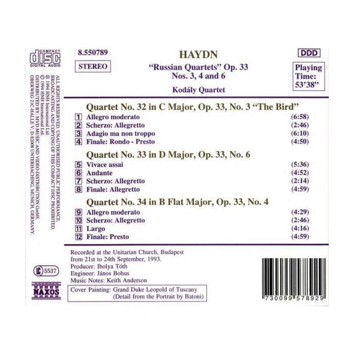HAYDN: String Quartets op. 33 vol. 2 - slide-1