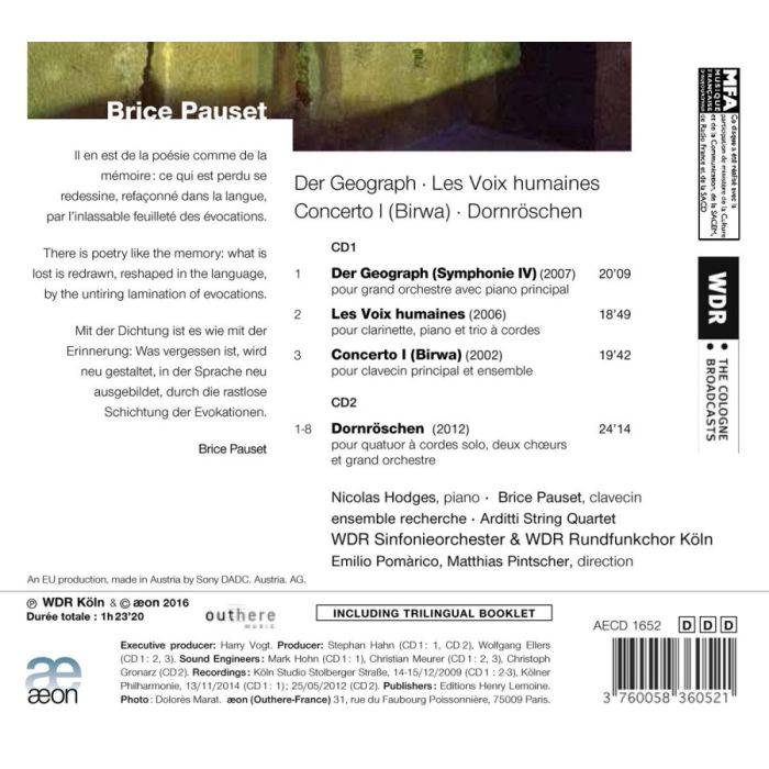 Pauset: Der Geograph,  Les voix humaines, Concerto l,  Dornröschen - slide-1