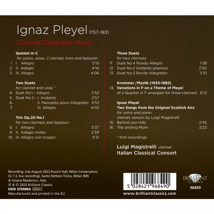 Pleyel: Clarinet Chamber Music - slide-1