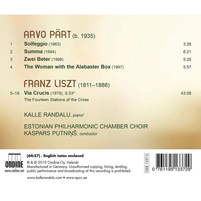 Liszt: Via Crucis; Pärt: Sacred Choral Works - slide-1