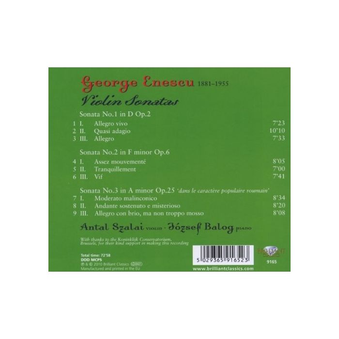 Enescu: Violin Sonatas - slide-1