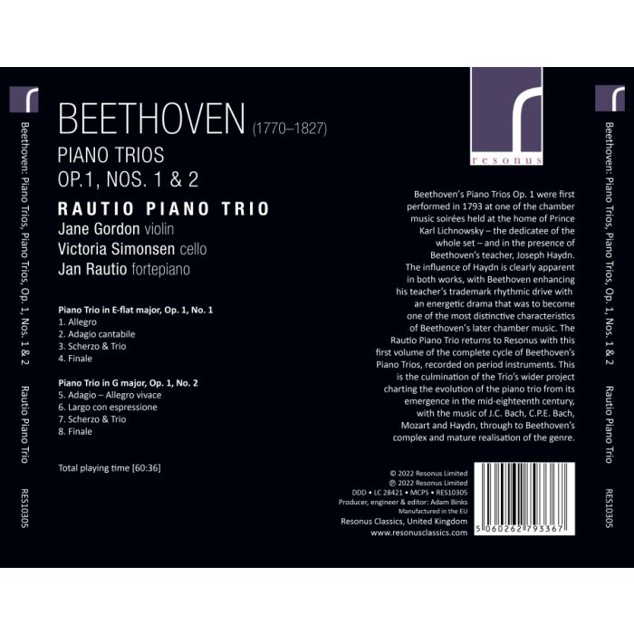 Beethoven: Piano Trios Op. 1 - Nos. 1 & 2 - slide-1