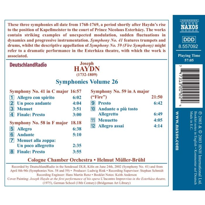 HAYDN: Symphonies vol.26 - slide-1