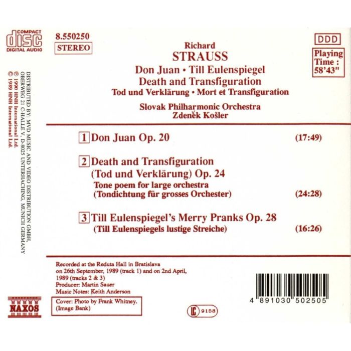 Strauss R.: Don Juan, Till Eulenspiegel, Death and Transfiguration - slide-1