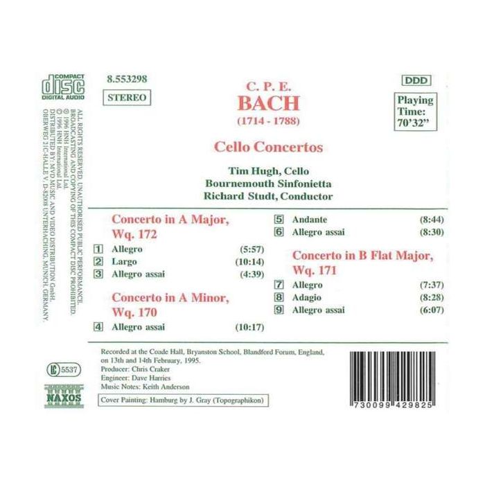Bach C.P.E.: Cello Concertos - slide-1
