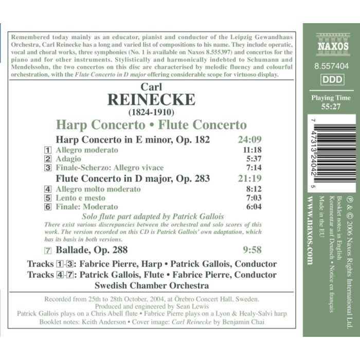 REINECKE: Flute Concerto; Harp Concerto; Ballade - slide-1