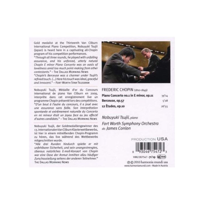 Chopin: Piano Concerto no. 1 op. 11, Berceuse op. 57, 12 Etudes op. 10 - slide-1